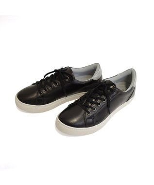 Pointer 本革大人スニーカー ブラック×シルバー