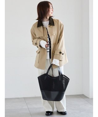 Te chichi メタルバックルカバーオール ベージュ