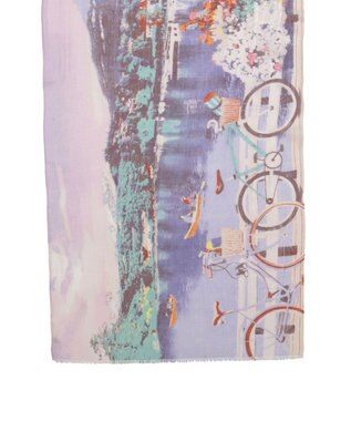 MOONBAT ハナト (Hanato) シルクコットンストール レイクサイド 197cm×70cm イエロー