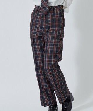  【SCHOOL ITEM】スクールチェックスリムスラックス