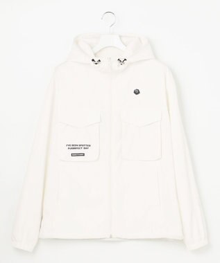 PW CIRCULUS 【MEN】【洗える/ストレッチ】ジップアップ フーデッド ブルゾン ホワイト系