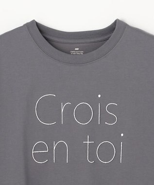 ANY アソートロゴラウンドヘムTシャツ ステッチロゴ