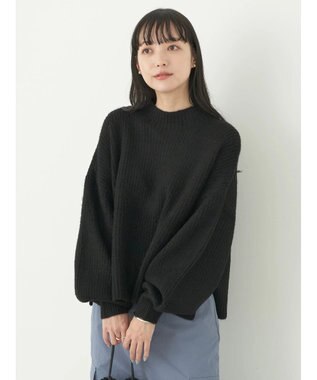 earth music&ecology ＦＬＵＦＦＹハイネックプルオーバー Black