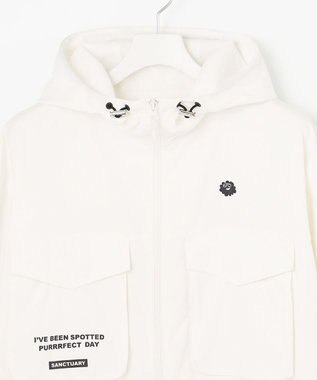 PW CIRCULUS 【MEN】【洗える/ストレッチ】ジップアップ フーデッド ブルゾン ホワイト系