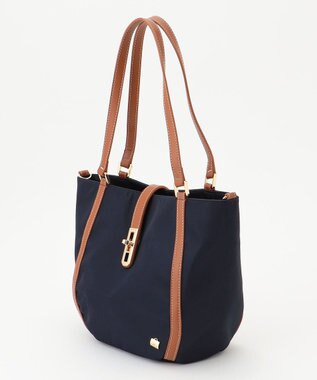 LA BAGAGERIE ひねり金具付きエレガンストート　Sサイズ ネイビー