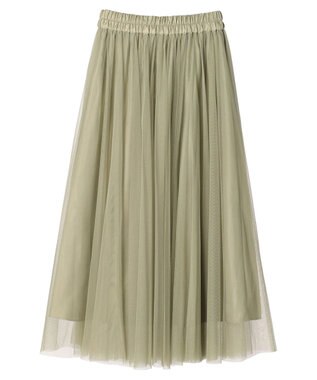 earth music&ecology チュールフレアスカート Khaki