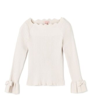 TOCCA 【洗える】ZIGZAG KNIT プルオーバー ライトグレー系