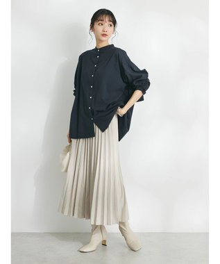 CRAFT STANDARD BOUTIQUE バックフリルシャツ Black