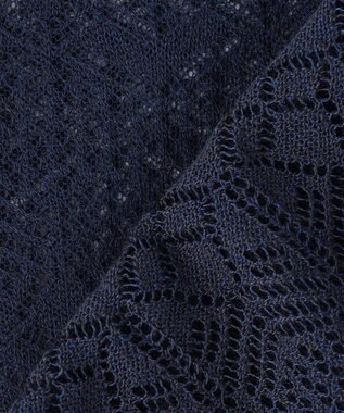 自由区 【カトリエムブーケ】Un pull en dentelle シアーニットプルオーバー ネイビー