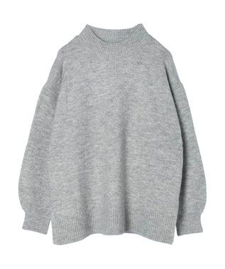 earth music&ecology ＦＬＵＦＦＹハイネックチュニック Light Gray Mixture