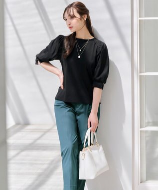 ANY SIS 【接触冷感】美人 ボリュームスリーブ カットソー ブラック