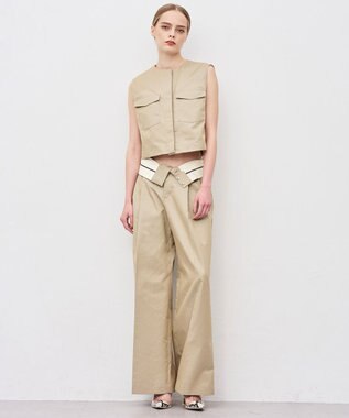 uncrave チノギャバジン ワイドトラウザー ベージュ