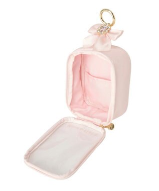 Maison de FLEUR ビジューリボンクリアポーチS Pink