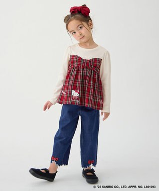 ANY KIDS 【ハローキティ×ANY KIDS】デニムワイドパンツ インディゴ