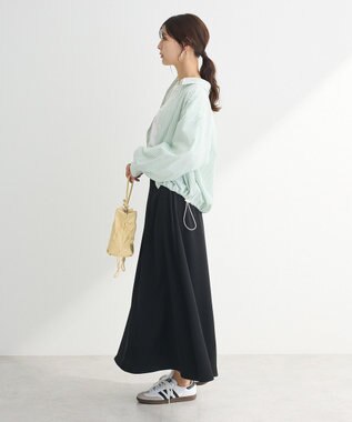 Green Parks イージーケア裾ドロストシャツ Green