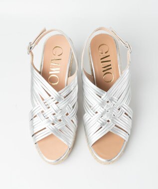 gaimo 【GAIMO/ガイモ】ダブルクロスウェッジサンダル/DUBOIS-US シルバー