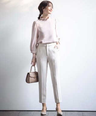 組曲 【KUMIKYOKU NAVY】ジョーゼットシフォン ブラウス ピンク系