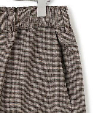 J.PRESS YORK STREET 【UNISEX】クラシックチェック ワイドバギーパンツ キャメル系3