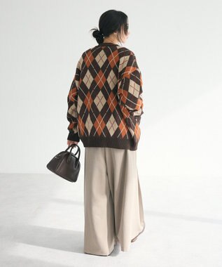CRAFT STANDARD BOUTIQUE アーガイル柄カーディガン Brown