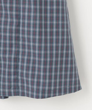 組曲 KIDS 【110-140㎝】チェックラッフル ブラウス ブルーグレー系3