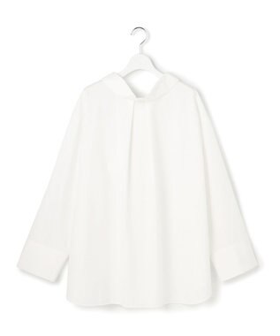 23区 【GOLD LABEL】コットンニドム 2WAYボウタイ ブラウス ホワイト