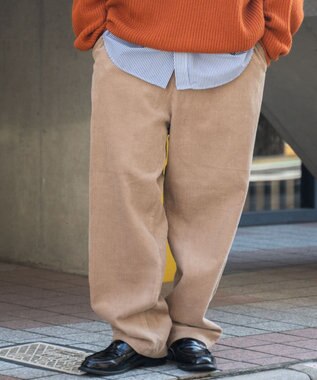 WEGO コーデュロイイージーワイドパンツ ベージュ