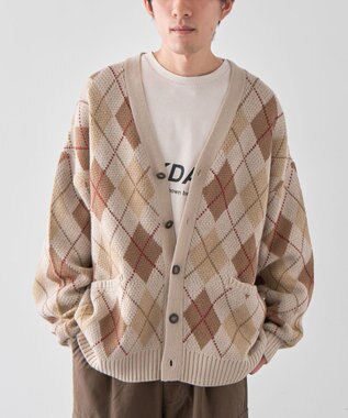 CRAFT STANDARD BOUTIQUE アーガイル柄カーディガン Ivory