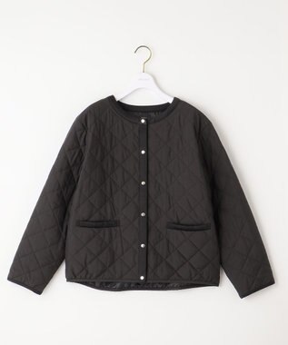 ANY SIS S 【洗える】レディトリミングキルト ブルゾン ブラック