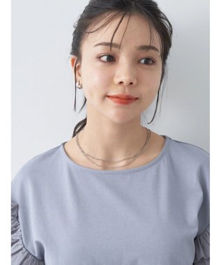 earth music&ecology フリルスリーブカットソー Sax