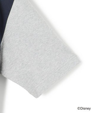 J.PRESS MEN 【DISNEY COLLECTION】【UNISEX】クレイジーパターンワンポイント Tシャツ / ミッキーマウス ネイビー系