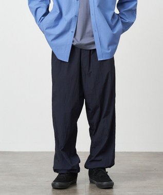 ATON HAND DYE NYLON | オーバーパンツ - UNISEX NAVY