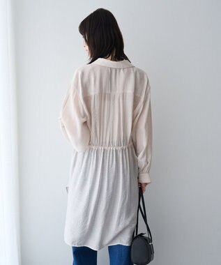 YECCA VECCA シアー2way袖バルーンチュニック Light Beige