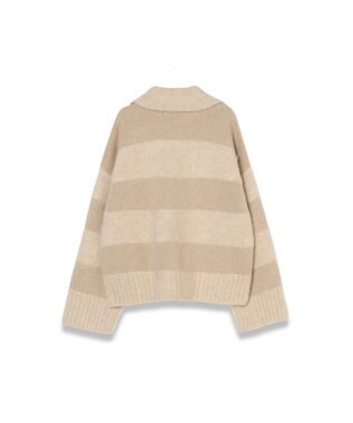 JOSEPH ブラッシュドストライプニット Powder