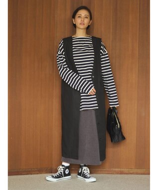 Green Parks ジレにもなる２ｗａｙＶネックジャンスカ Black