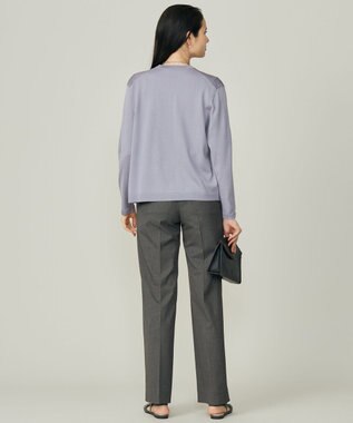 自由区 L 【アンサンブル対応】アセテートコットン カーディガン モーヴ