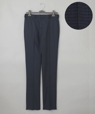 GOTAIRIKU 圧倒的清涼感・８つの機能美【接触冷感/通気性/軽量/撥水…等】クールドッツ セットアップパンツ_ヘリンボーンプリント（25年モデル） ネイビー_ヘリンボーン柄