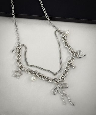 WEGO Lマルチチャームダブルネックレス