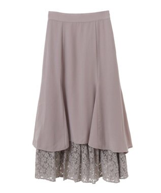 earth music&ecology レースヘムスカート Mocha