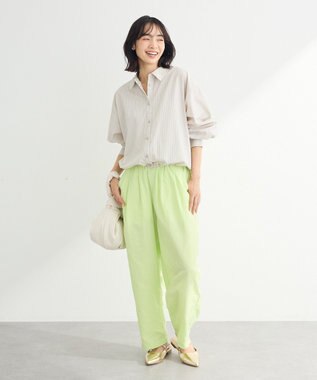 Green Parks イージーケア裾ドロストシャツ Gray