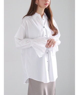 Te chichi ピンタックフレアカフスシャツ