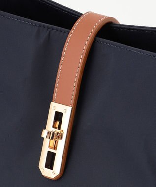 LA BAGAGERIE ひねり金具付きエレガンストート　Sサイズ ネイビー