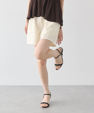 earth music&ecology カットツイルショートパンツ Ivory