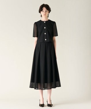 GRACE CONTINENTAL レースショートトップ ブラック