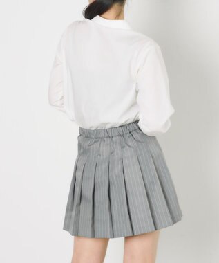 WEGO 【SCHOOL ITEM】ポケット付きパターンプリーツスカート グレーストライプ