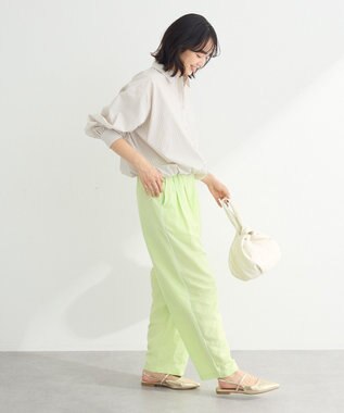 Green Parks イージーケア裾ドロストシャツ Gray