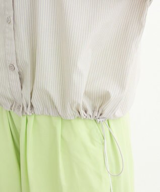 Green Parks イージーケア裾ドロストシャツ Gray