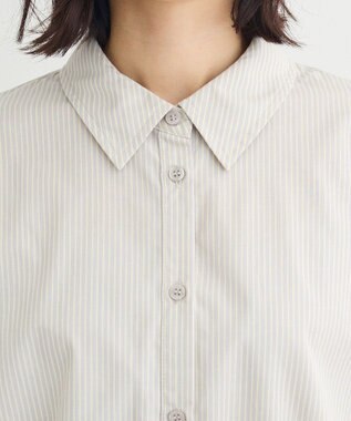 Green Parks イージーケア裾ドロストシャツ Gray