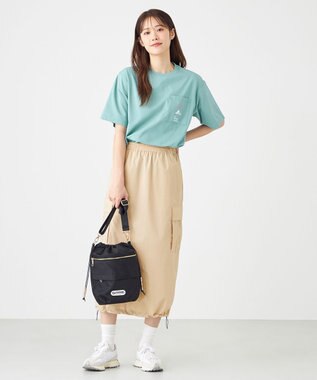 SHARE PARK LADIES 【撥水・UVカット・ストレッチ・軽量 】ナイロンカーゴスカート（S・Mサイズ） ベージュ系