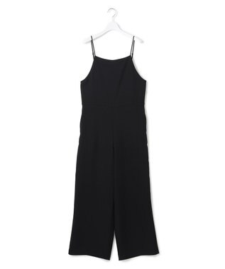 23区 【一部店舗限定/吸水速乾/UVカット/接触冷感/洗える】ストレッチジョーゼット オールインワン ブラック系