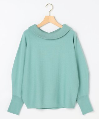 組曲 S 【加藤ローサさん着用 / 前後着用可】スムースストレッチロールネック ニット スモーキーグリーン系